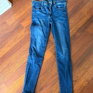 American Eagle Outfitters Women's Dark Blue Skinny Jeans